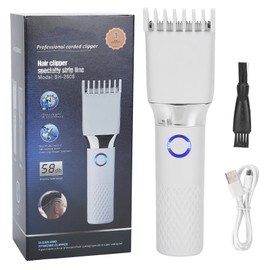 Professional Hair Clippers for Men USB Rechargeable Hair Trimmer Hair Cutting Tool (White)