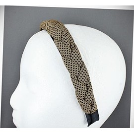 Perfect Hairstyle with Our Hair Accessories - Brown Black Braided Headband Soft Fabric Covered Band Grip Teeth Braid 1" Wide Fashionable Hair Accessory Hair Jewelry Accessories for Lady Women