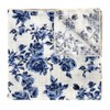 Kebocis - Pañuelo cuadrado con bolsillo floral para hombre, Blanco