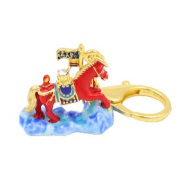 Feng Shui Victorious Windhorse Carrying A Jewel Amulet Keychain