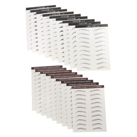 Baluue 18pcs Eyebrow Stickers Natural Look Temporary Brow Transfers for Men and Women Easy Application Mixed Colors for Quick Makeup