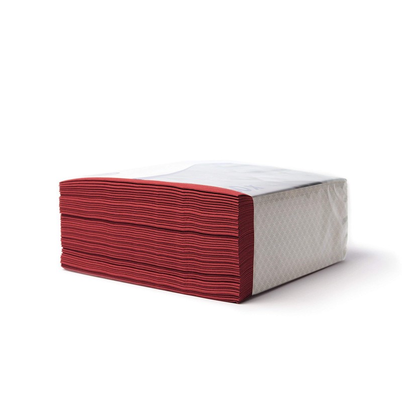 Alvotex CHIC Airlaid 50 Servietten, Stoffähnlich, Hochwertige, Einwegserviette, Burgund, 40