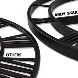 ANDY STAR Large Wall Clocks for Living Room Decor, 24" Big Metal Silent Clocks Battery Operated，Modern Oversized Black Round Wall Clock, Non-Ticking,Roman Numerals Vintage Industrial Decorative