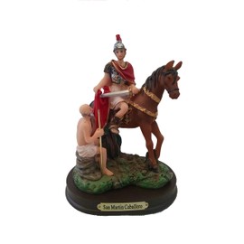 Adep 5" Inch St Martin of Tours San Martin Caballero Statue Saint Santo Figurine