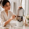 360° Rotating Makeup Brush Holder Organizer with Clear Cover –