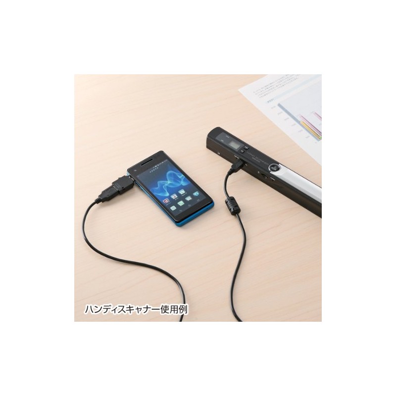 サンワサプライ(Sanwa Supply) USBホスト変換アダプタ(microUSB Bコネクタ オスーUSB Aコネクタ メス) スマホ・タブレット対応 AD-USB19BK