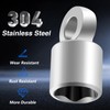KPALAG Stainless Steel Spare Wheel Handle CNC Spare Tire Socket