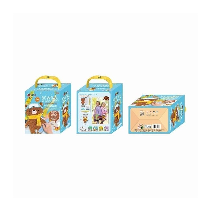 Avenir 6301816 DIY Sewing Kit, Sewing Bear with Snowboard, Shoulder