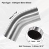 X AUTOHAUX 1 Pcs OD 2.25 Inch 45 Degree Exhaust