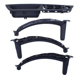 Door Handle Trim Interior Door Handle Trim Window Regulator Cover Door Handle Pull Handle Door Trim Handle Window Switch Panel Black Front Rear Left and Right for X5 E70 X6 E71 E72