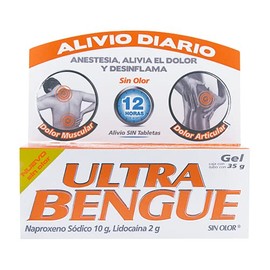 Ultra Bengue Gel Olor Anestesia Alivia Dolor Desinflama Tubo 35g