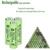 Yibatopow 4 Packs 1.2v AA Ni-MH Rechargeable Batteries,Double A 800mAh