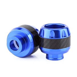 Qiilu Motorcycle Fork Carbon Frame Sliders Crash Protection, blue