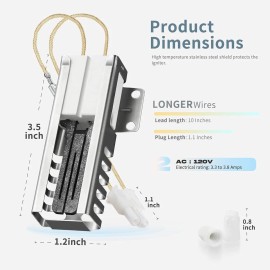 Electrolux, Gibson, Kelvinator, Kenmore, Sears, Westinghouse 5304509706 Gas Oven Range Igniter For Electrolux Frigidaire 316489408 316489402