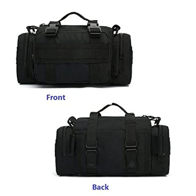 (Black) Outdoor Military Tactical Waist Bag Camping Shoulder Chest Bag