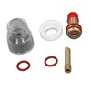 6 Pcs TIG Torch Glass Cup Collet Kit 2.4MM Glass