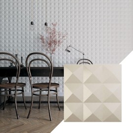 Ekena Millwork 11 7/8"W x 11 7/8"H Benson EnduraWall Decorative 3D Wall Panel, Metalic Pearl Mist (Covers 0.98 Sq. Ft.