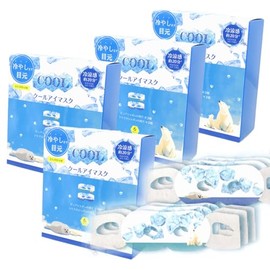 Cool Eye Mask, Yasu COOL Eye Mask, 6 Sheets x 4 Boxes, Eyes OPEN Specifications (1 Box, 3 Pure Shampoo Scents/3 Citrus Shampoo), Polar Bear, Bruised, Eye Care, Aroma, Disposable, Gift