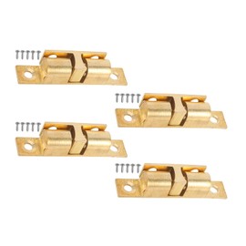 MAEXUS & Thickening Roller Catch, 4 Pack Earthquake Proof Latch, Closet Ball Latch, Double Ball Catch, Brass Product for Cabinet Drawers, Best Furniture Item