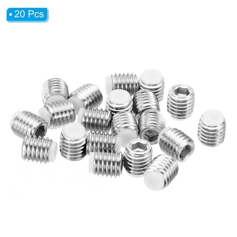 PATIKIL M10 x 10 mm Nylon Tip Mining Screw 20