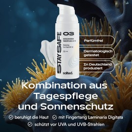 salted. Balancing Day Cream with SPF 30 | 50 ml | Moisturising | With Niacinamide | Sun Cream for Face & Body | Face Cream with UVA and UVB Protection | All Skin Types | Vegan