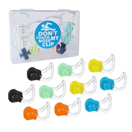 Linwnil 10Pcs/Box Swimming Nose Clips for Children (Age 7+) and Adults, Waterproof with Silica Gel