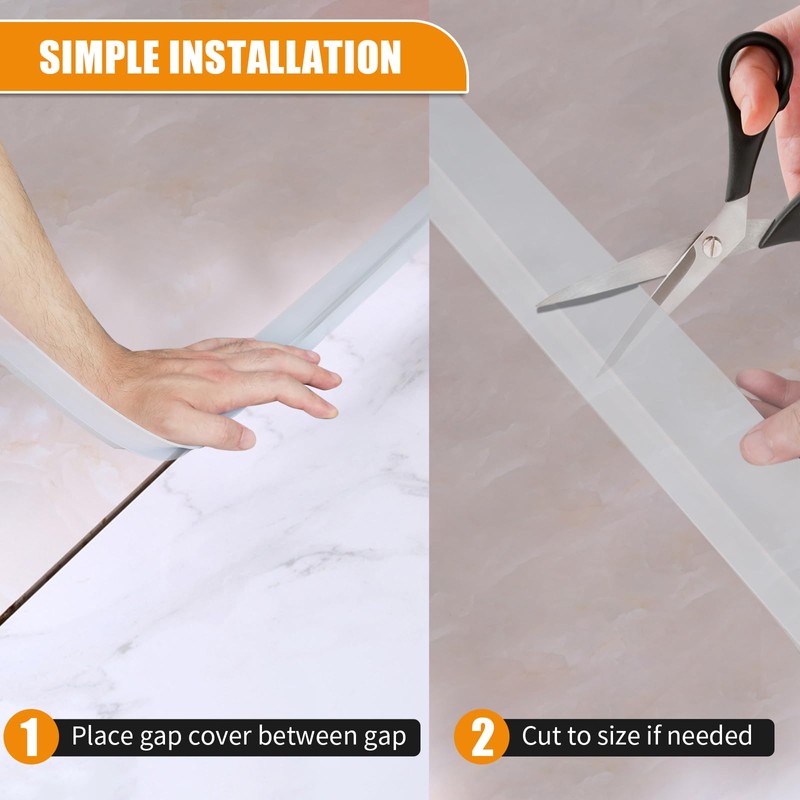 Pack of 2 Worktop Connecting Rail for Kitchens, Kitchen Plate,