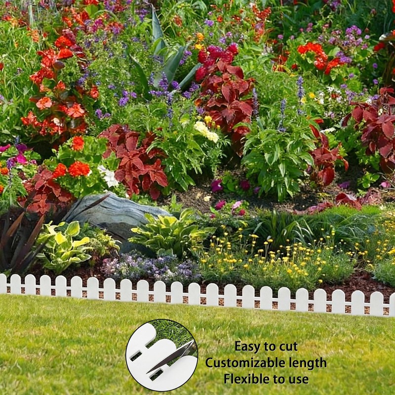 Landscape Edging 20FT,5.5IN High Landscape Edging,Garden Edging Border with 30Spikes,