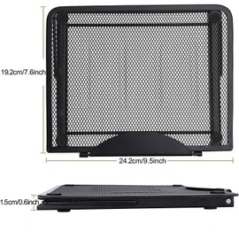KISHNELL Base Soporte Laptop Malla Mesh Plegable Ajustable 6 Niveles
