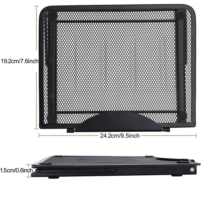KISHNELL Base Soporte Laptop Malla Mesh Plegable Ajustable 6 Niveles