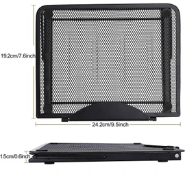 KISHNELL Base Soporte Laptop Malla Mesh Plegable Ajustable 6 Niveles