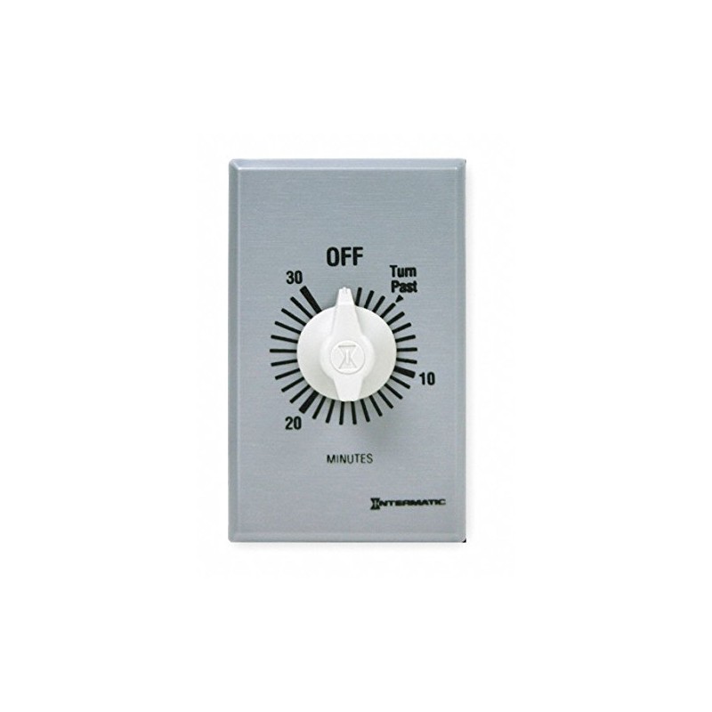 Intermatic FF330M Timer, Spring Wound, 30 Min, SPDT, Silver
