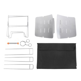 Folding Camping Barbecue Rack Rust Proof Light Portable Stainless Steel Barbecue Grill for Outdoor Outings Hiking Courtyard