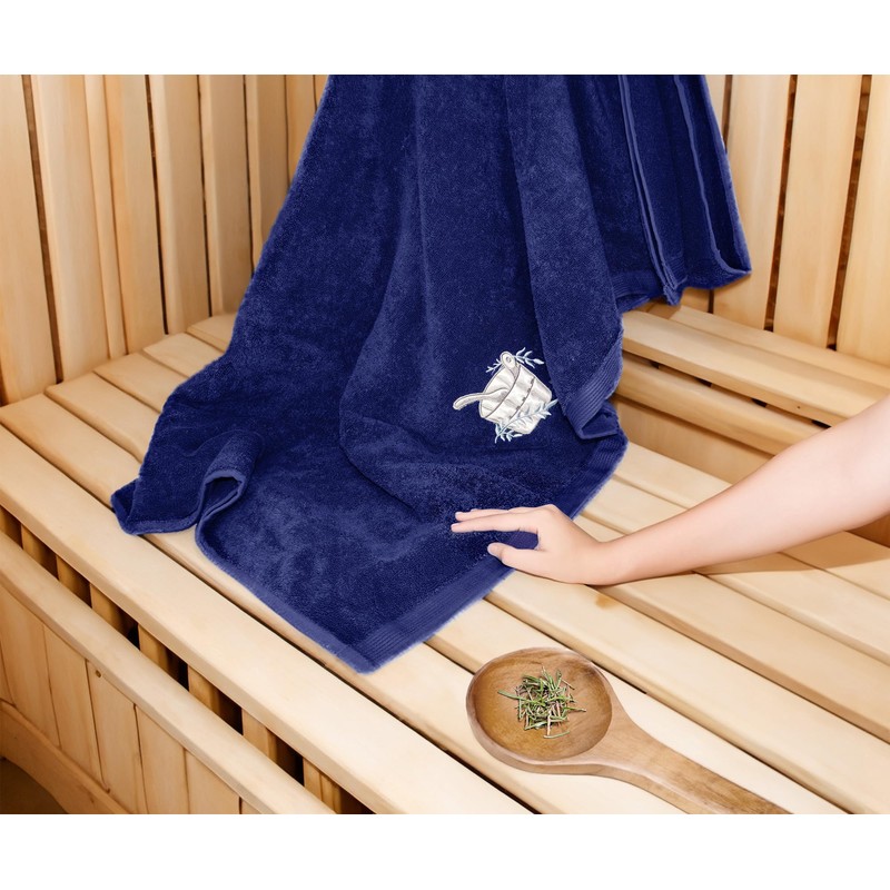 Lashuma XXL Beach Towel Blue Enjoy The Sun, Colourful Bath