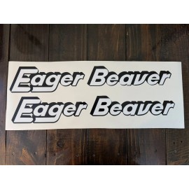 Eager Beaver Trailers Old Style Replacement Stickers 36” (Set Of 2) Decals Logo