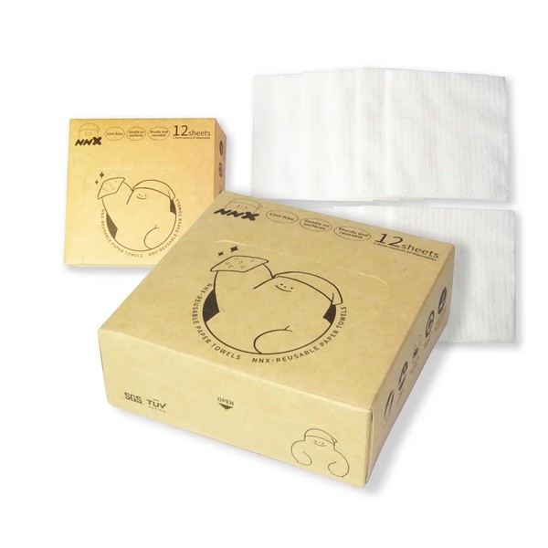 NNX Reusable Travel Towels, 12-Pack – Quick-Dry, Portable Cleaning Cloths