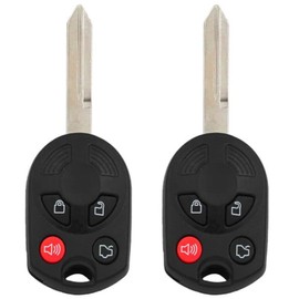 2X New Replacement Keyless Entry Remote Key Fob Shell / CASE Compatible with & Fits for Ford Lincoln - (No Electronics or Chip Inside)