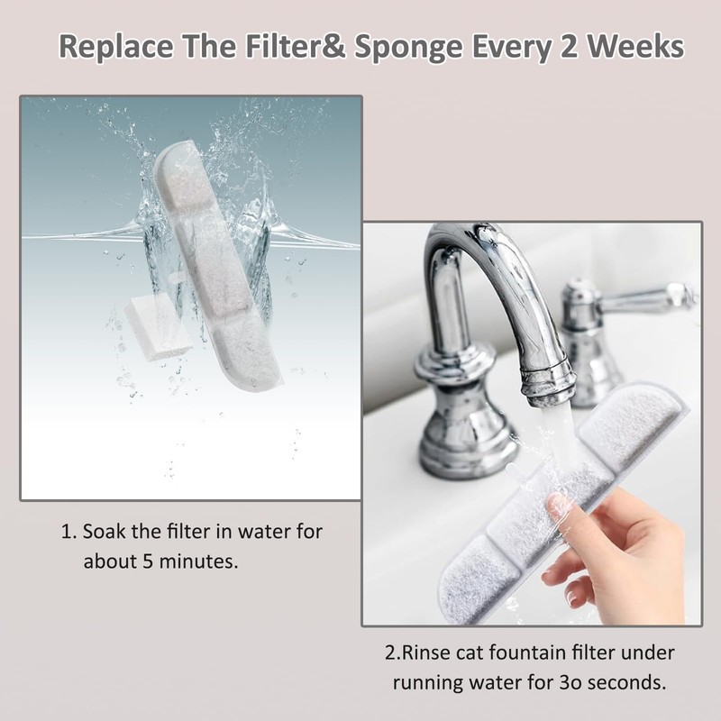 12 Packs Replacement Filters Compatible with Fursink Pet Water Fountain,