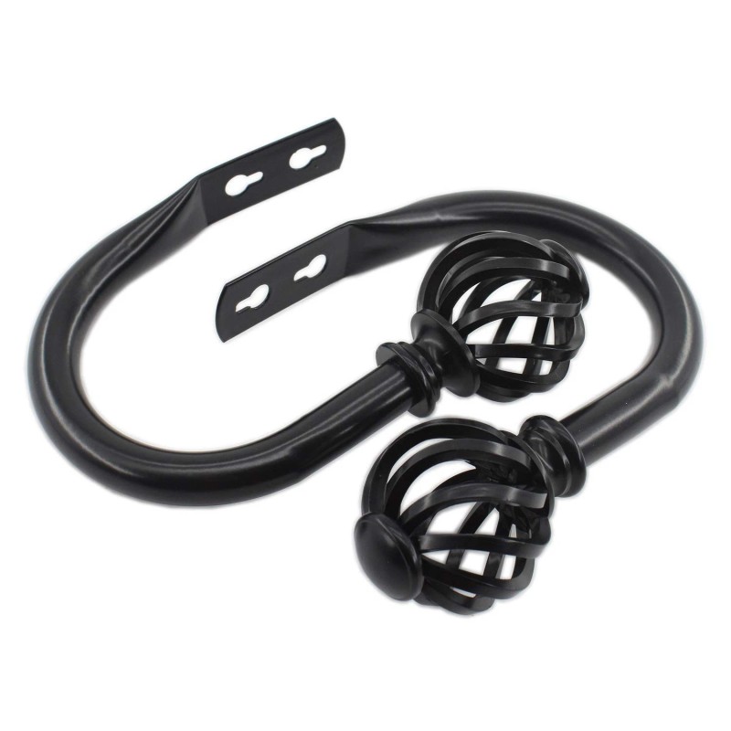 Ulifestar 2 Pack Curtain Holdbacks,U Shaped Wall Mounted Curtain Tieback