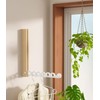 Natural Wood Folding Clothes Hanger Rack for Laundry Room, Wall