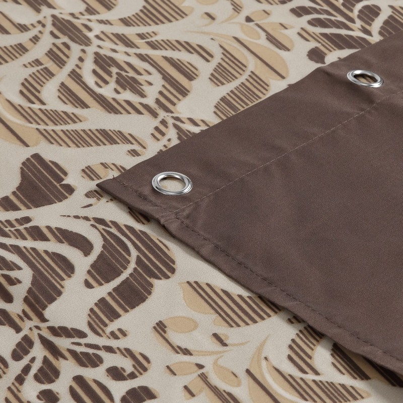 MVSUTA Sterling Farmhouse Brown Waterproof Polyester Fabric Chocolate Vintage Printed