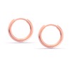 Charmsy 925 Sterling Silver Rose Gold-Plated Chunky Huggie Hoop Earrings
