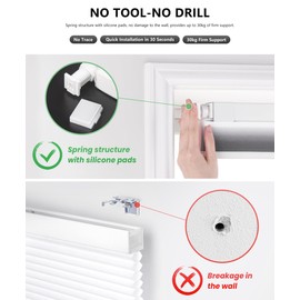 LazBlinds No Tools No Drill Cordless Cellular Shades, Gradient Window Blinds Light Filtering Honeycomb Blinds for Window Size 38" W x 64" H, Grey