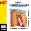 Glad Flex'N Seal Zipper Food Storage Sandwich Bags, Resealable Snack