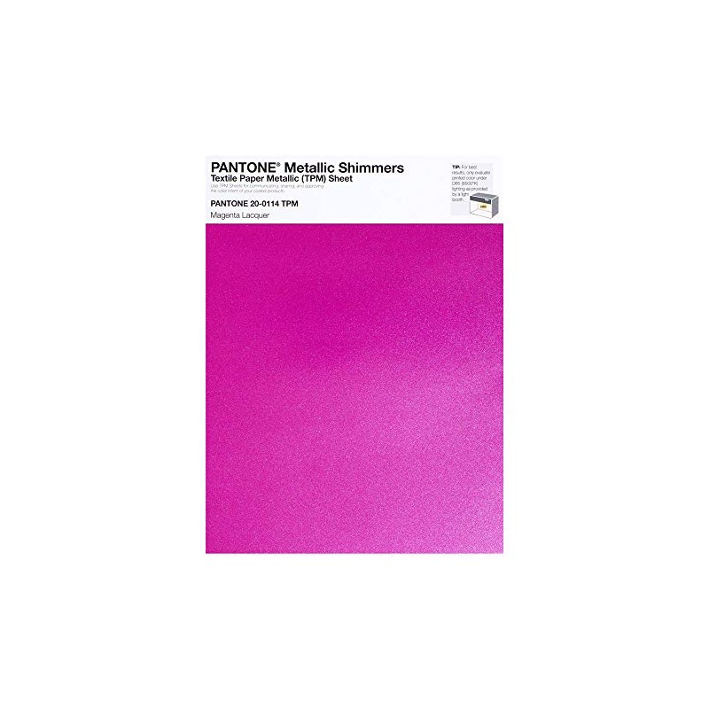Pantone Metallic Shimmer TPM, 8.5x11 Inch Sheet, 20-0114 Magenta Lacquer