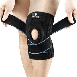 NEENCA Knee Supporter, Meniscus Support, Knee Plate Stabilization, For Sports, Running, Tennis, Volleyball, Golf, Climbing, Tightening Type, For Daily Life, Left & Right Use, Elderly, Spring, Large