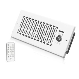 Smart Register Booster Fan Fits 4” x 10”, 10-Speed Quiet AC Vent Fan with Thermostat Control for Heating Cooling