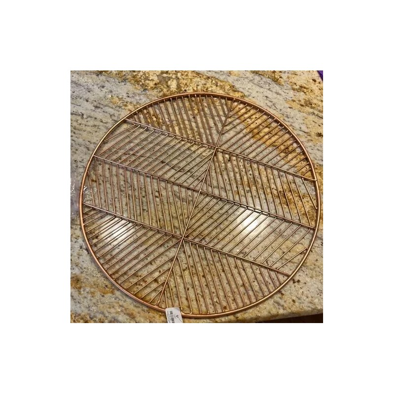 Crate and Barrel Copper Iron Wire Round Dining Table Placemats