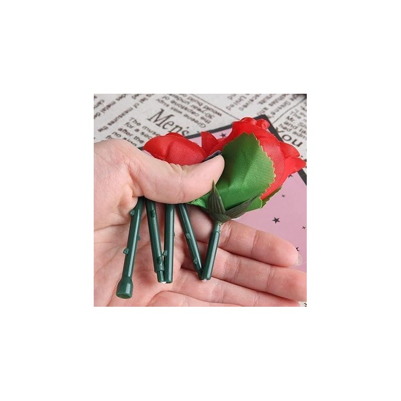 5 Pcs Red Folding Rose/Rose Appearing Magic Tricks Flower Appearing