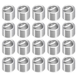 sourcing map 50Pcs Helical Threaded Inserts, M10-1.5x1.5D 304 Stainless Steel Threaded Socket, Thread Repair Insert for Plastic Wood Thread Repair